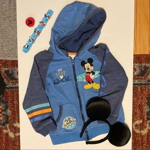 Mickey Mouse Embellished Full Zip Hoodie
